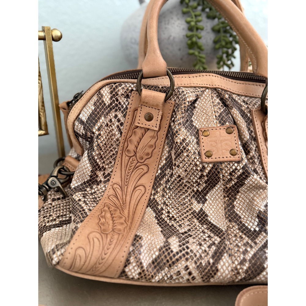 STS Ranchwear Stella Sansa Satchel Genuine Leather Snakeskin Western Bag - Picture 3 of 13